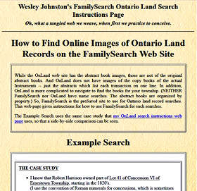 W W Johnston - Ontario Land Records